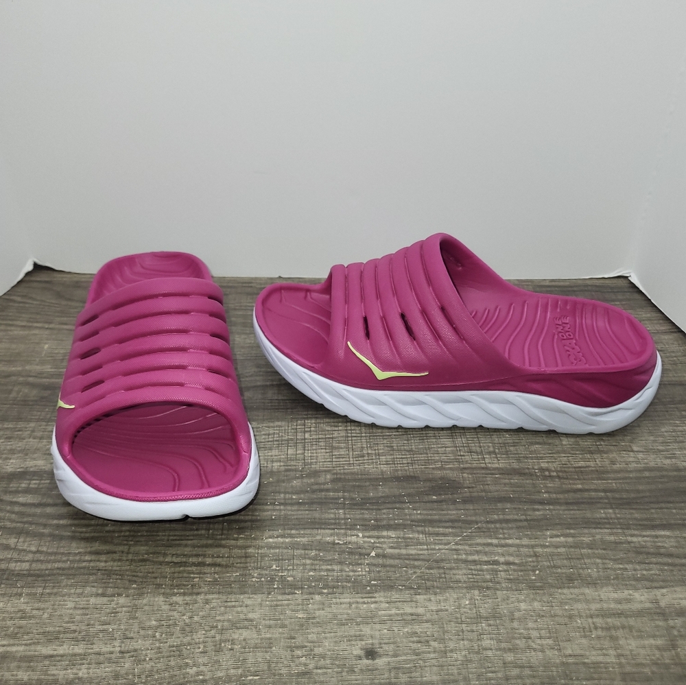 Hoka One One Ora Recovery 2 Women 9 Pink Slide Sandal Slip-On Wedge Casual Shoes